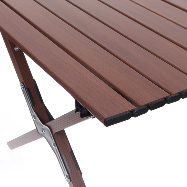 Стол кемпинговый складной DC-5003, 114*59*43 см,  цвет: темное дерево, каркас алюминий, Турист Мастер