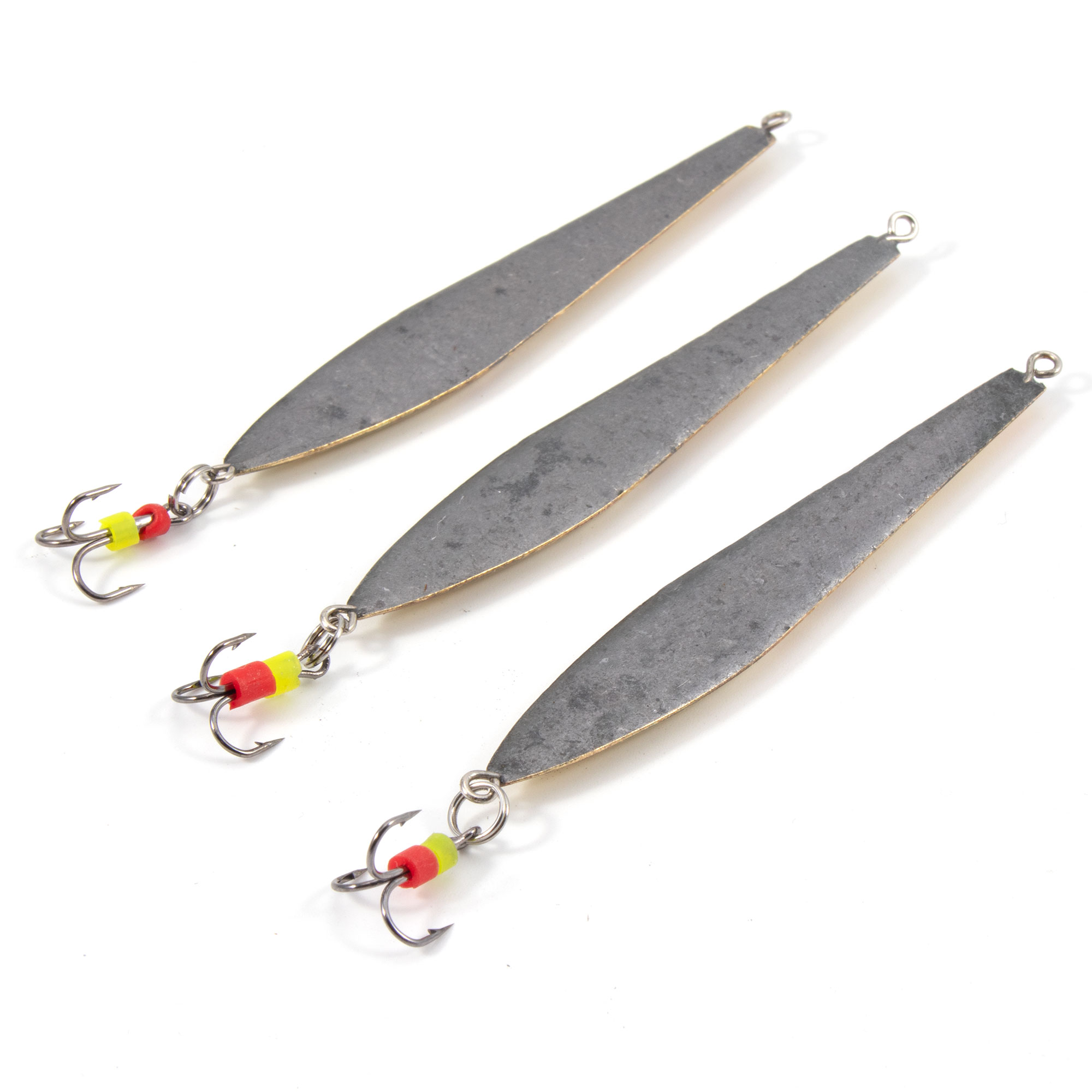 Блесна вертикальная "Яман" Щучья с тройником, размер 70 мм, вес 11,5 г, цвет латунь (уп.3 шт.)/150/