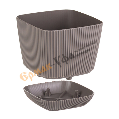 Горшок для цветов Пиканто d-150х150 мм 1,8л, французский серый, 1/12