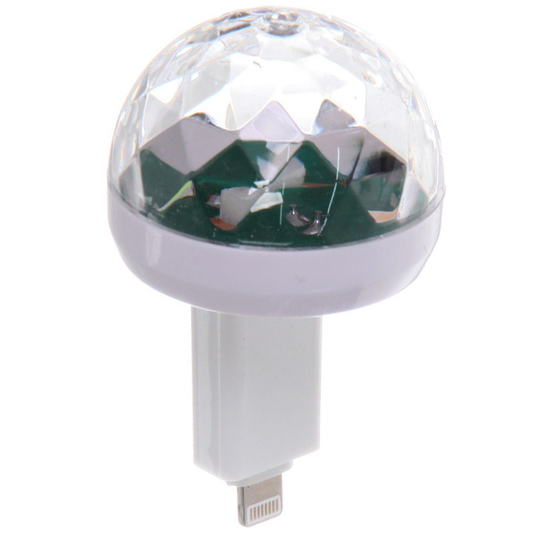 Диско-шар mini "Каледоскоп", LED (красный, зеленый, синий), переходник USB для iPhone