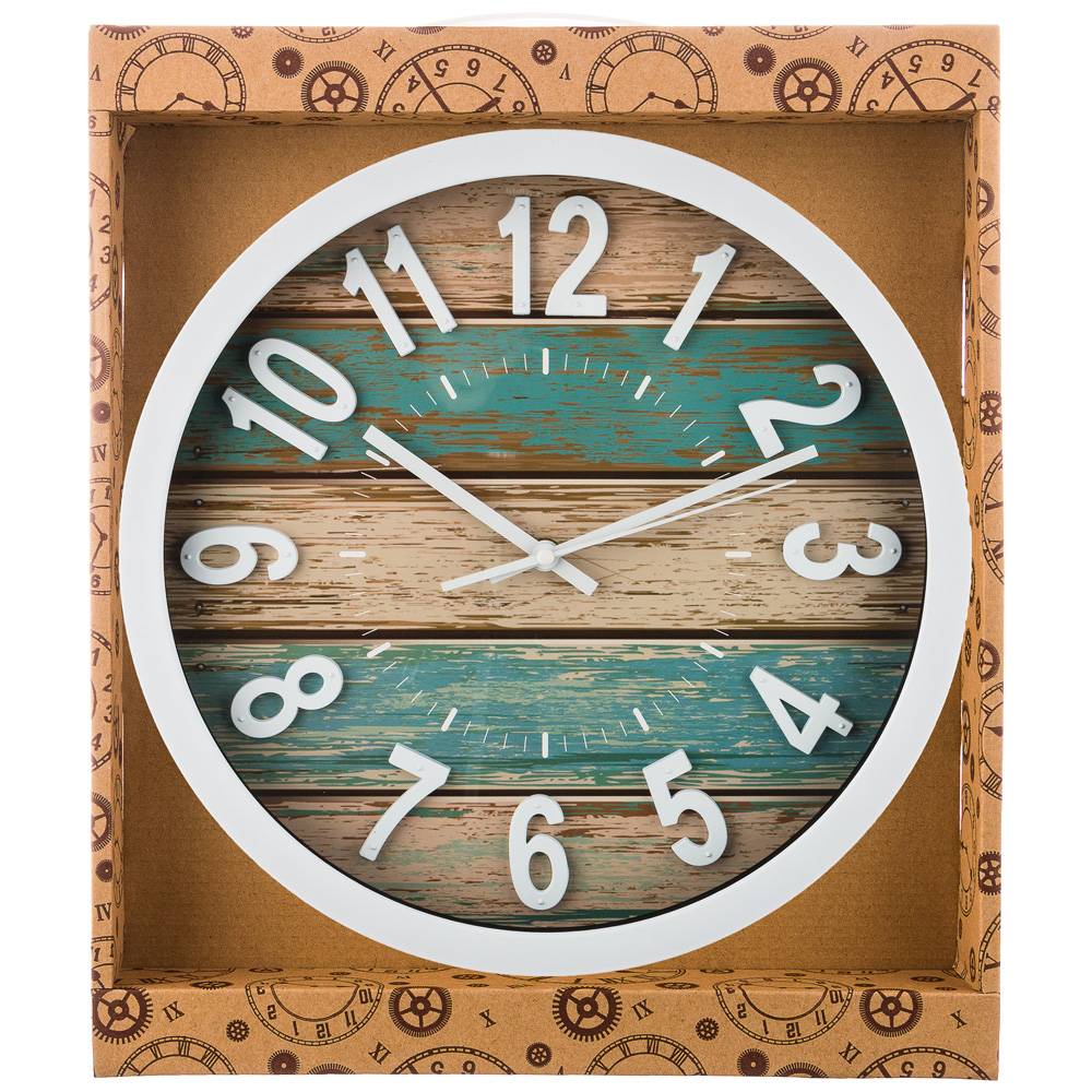 Часы настенные кварцевые  "WOOD" д.35 см. д. циферблата 31 см