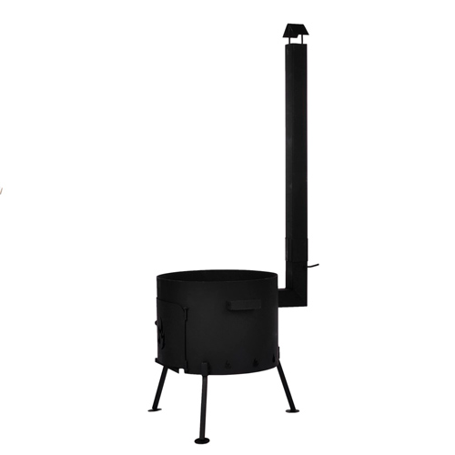 Учаг (печь-очаг) для казана 16,0л с дверцей и дымоходом 410мм сталь 2мм РОССИЯ (1/1)