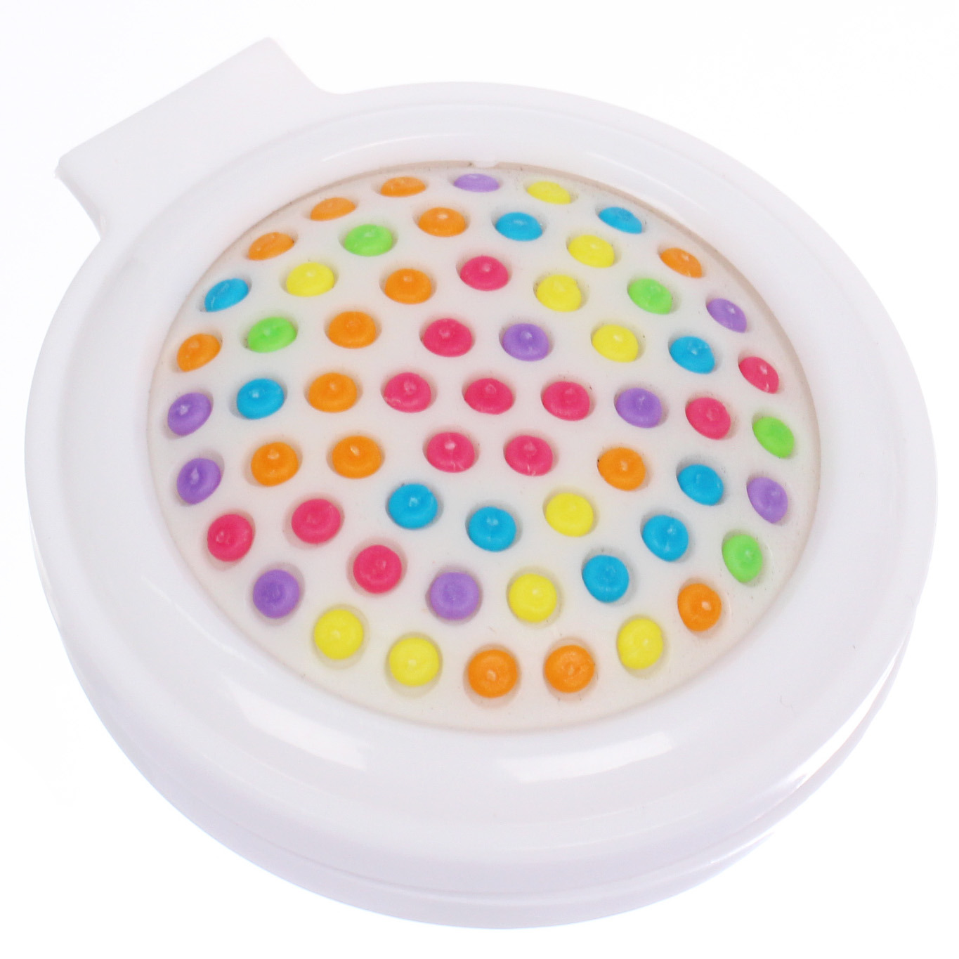 Расческа массажная детская складная "КАРАМЕЛЬ", единорог, цвет розовый, d-6см (пакет с подвесом)