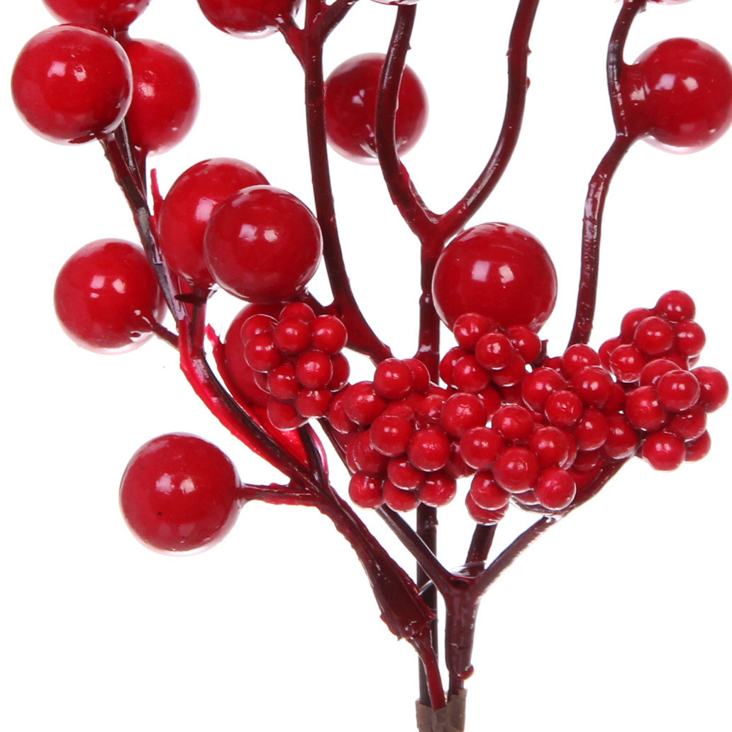 Ветка декоративная "Зимние краски" 25 см