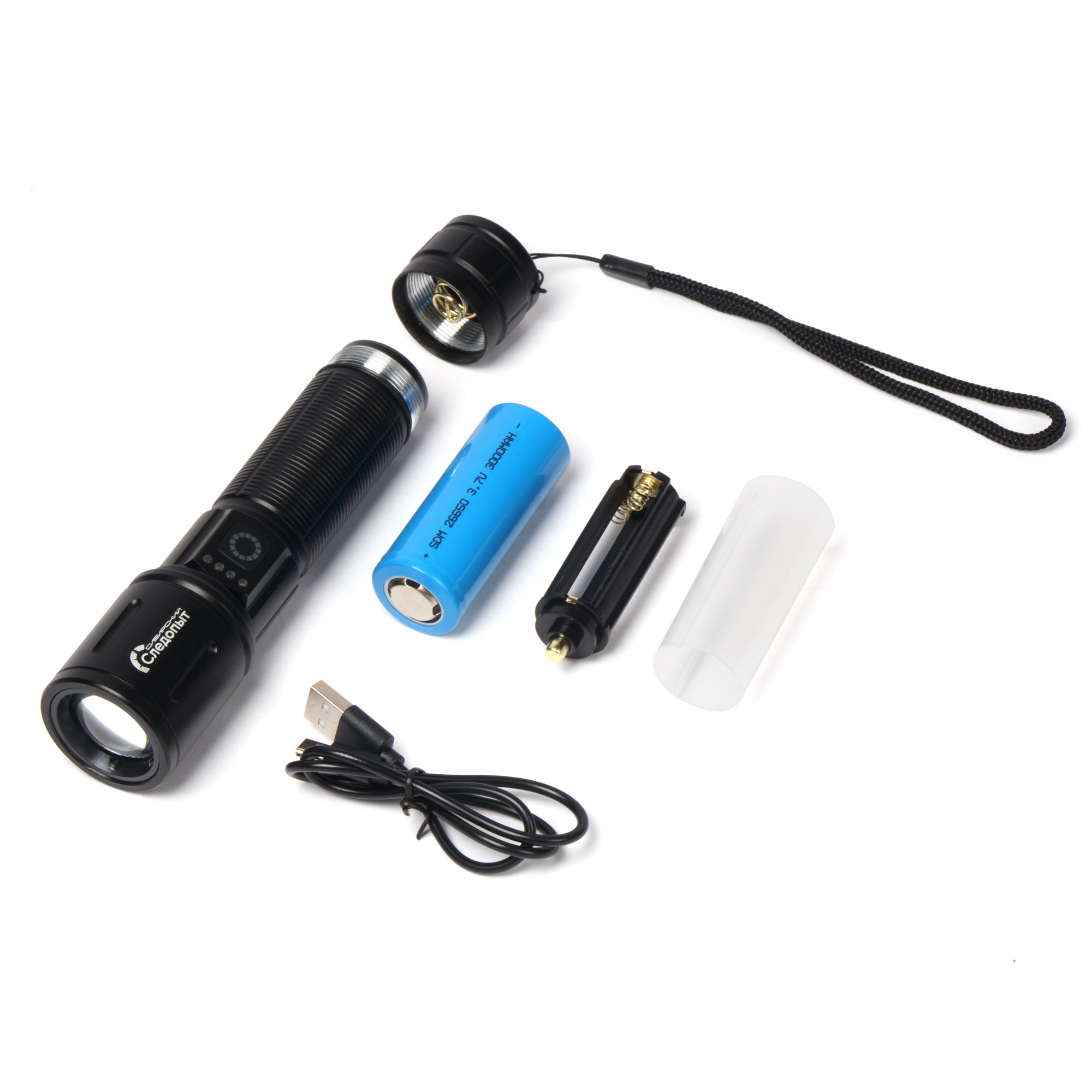Фонарь ручной "СИБИРСКИЙ СЛЕДОПЫТ-STREAMLIGHT", 1 LED, аккум.1x3000mAh/100/