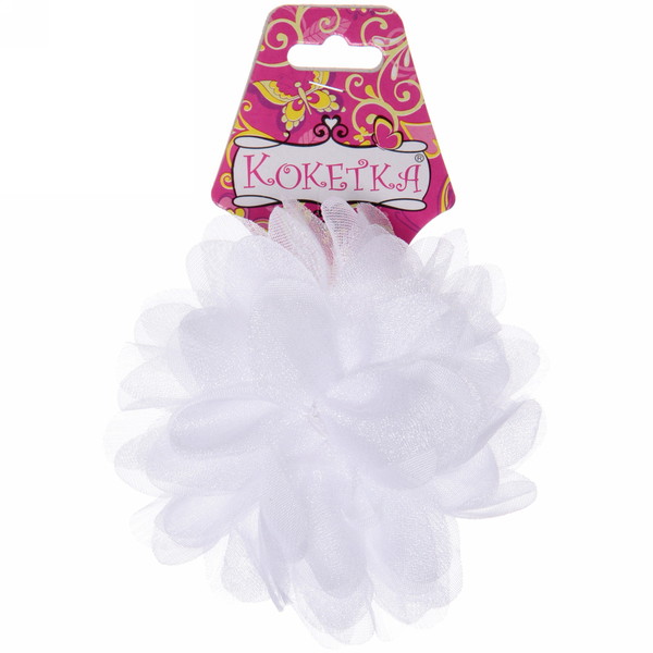 Бант для волос детский 1шт "Кокетка - Magic Girls Teana", цвет белый, d-10см