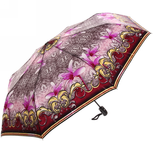 Зонт женский полуавтомат "Ultramarine - Венера", микс 6 цветов, 8 спиц, d-100см, длина в слож. виде 28см, голубые цветы