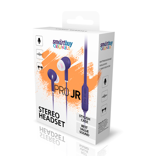 Гарнитура внутриканальная Smartbuy Pro JR, SBH-105-VI/50, фиолетовая