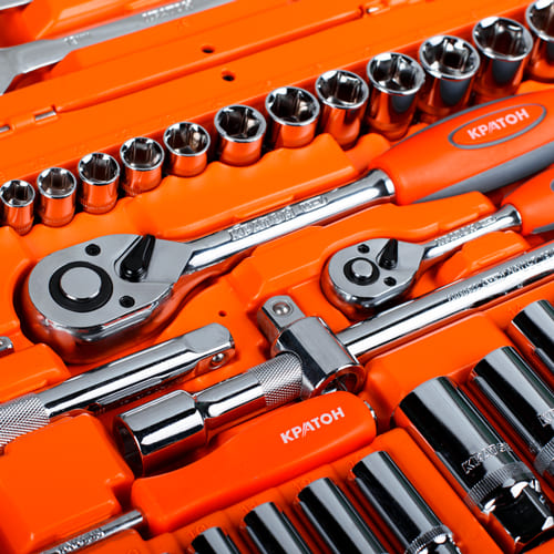 Набор инструментов Кратон TS-04 1/2"+1/4" 58 предметов