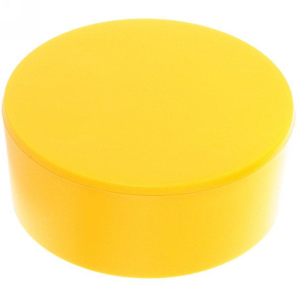 Зеркало настольное с органайзером для косметики "Beauty", цвет желтый, 16,5*17см