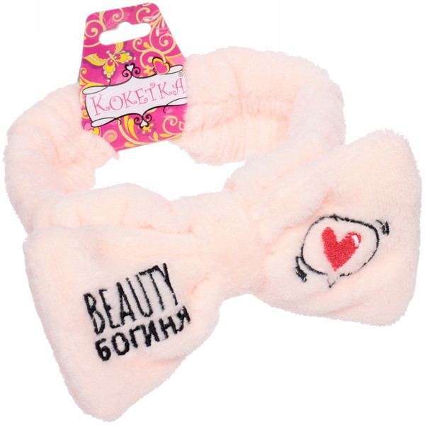 Повязка на голову "Кокетка - Beauty Богиня", сердце в шарике, микс 4 цвета, 6,5*16см