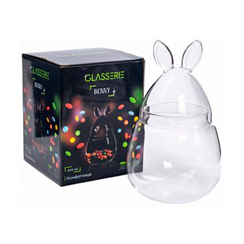 Конфетница 800 мл BUNNY GL303
