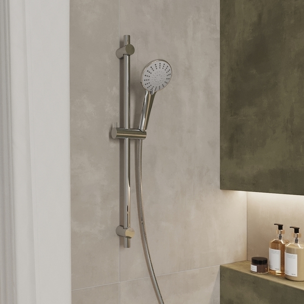 Лейка для душа Milardo ILS5FCRM18 "Ideal Spa" D111мм, 5 режимов, ХРОМ, коробка