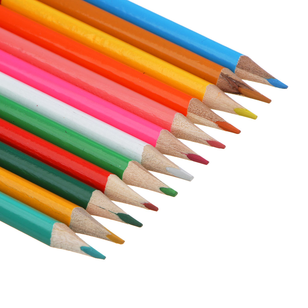 Карандаши двусторонние 24 цвета "Альфа" 3-гранные заточ., дерево, 2М, к/к, ПРЕМИУМ, 12шт.