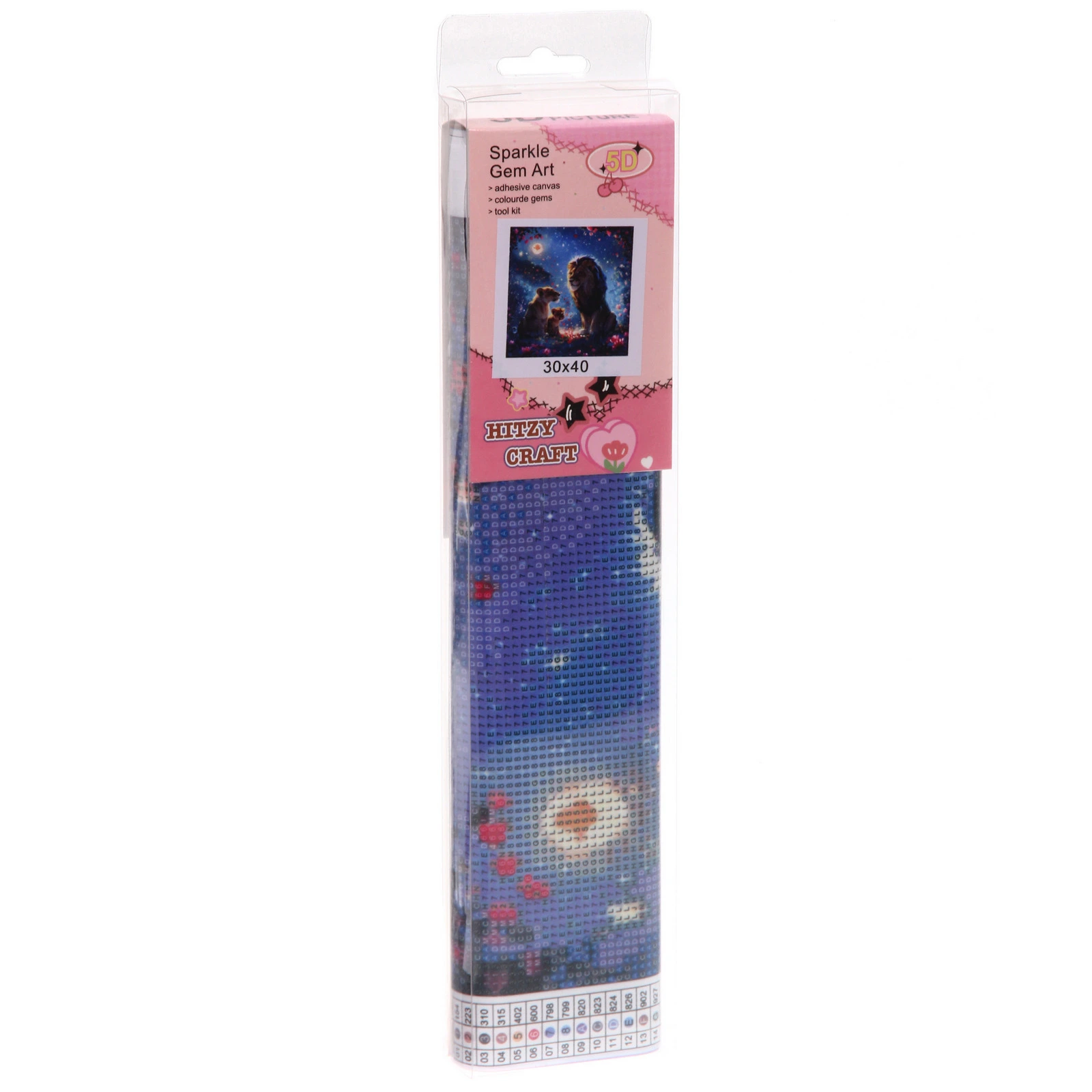 Алмазная мозаика в рулоне 30*40см полная выкладка "DIAMOND", Прайд
