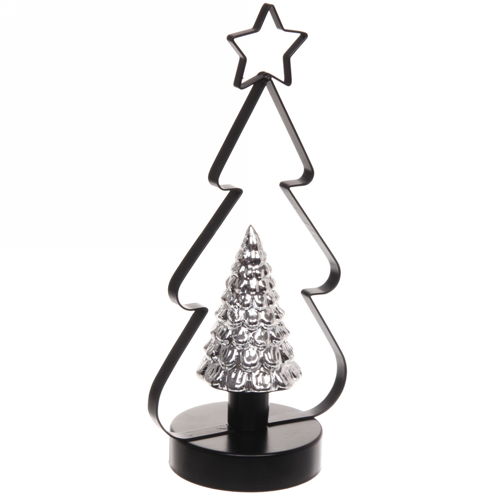 Сувенир с подсветкой "Волшебная ёлочка" 15*32 см, чёрный