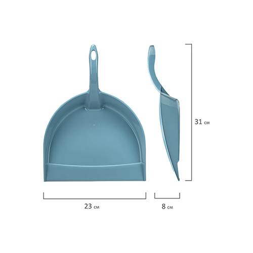 Совок пластм. для мусора ИДЕАЛ (серо-голубой) (5/24)