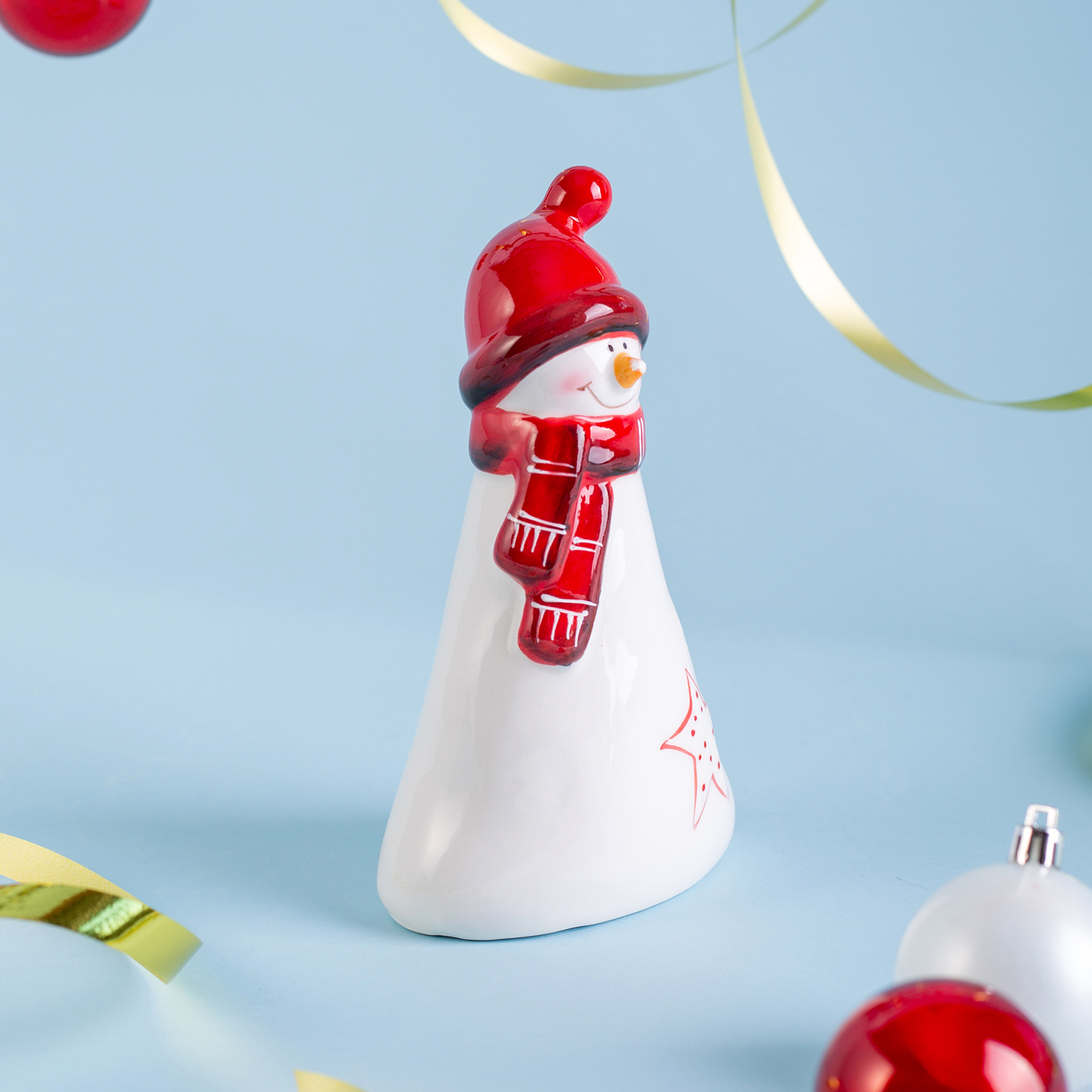 СТАТУЭТКА, СНЕГОВИК, 9, 8Х6Х17 СМ