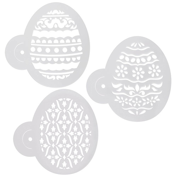 Трафареты для украшения пасхальной выпечки. Набор 3шт. Размер 13,5х13,5 см.