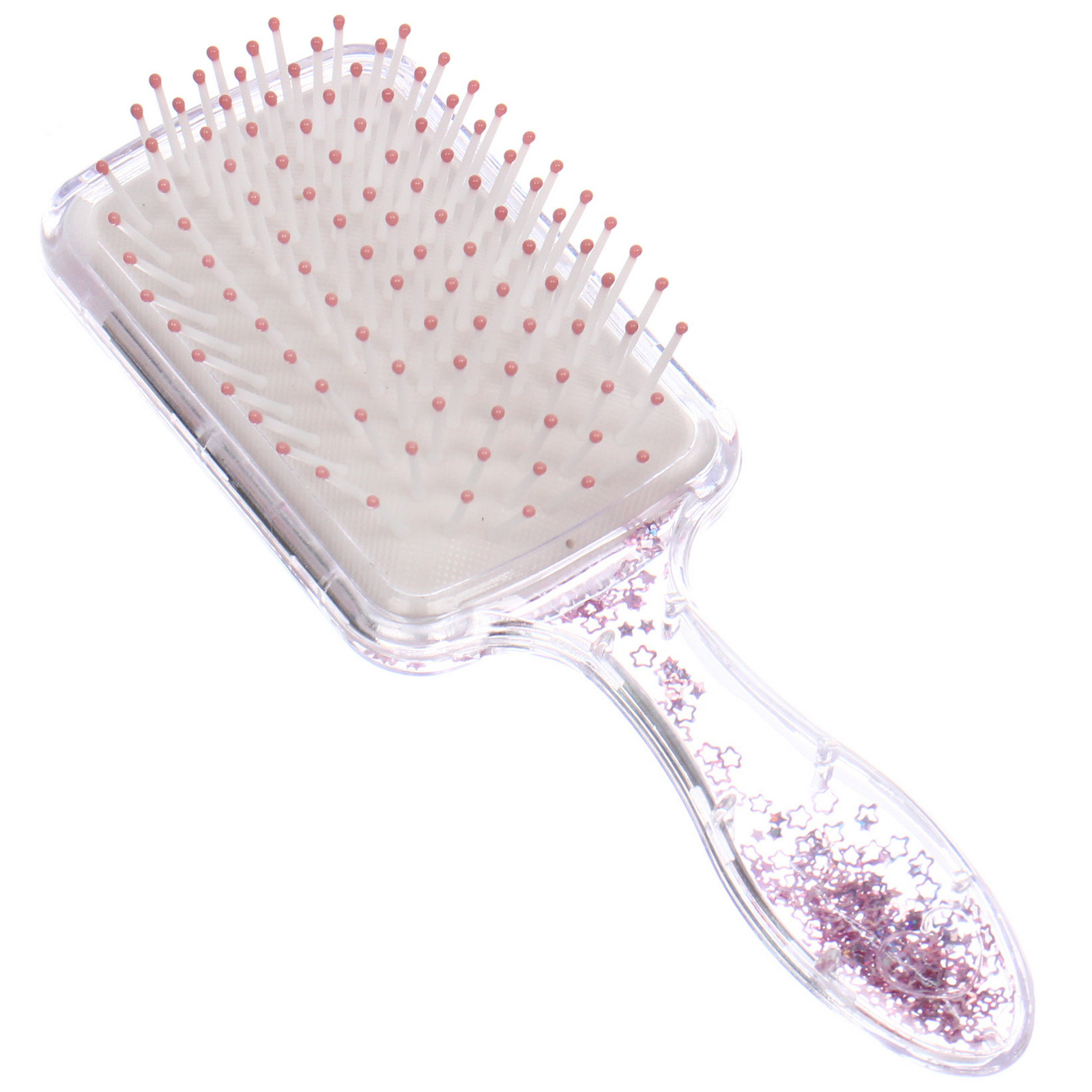 Расческа массажная прямоугольная "ЭЙФОРИЯ", микс 4 дизайна, 23*8,5см (PVC подвес)