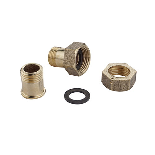 Комплект монтажный для водосчетчиков БАТЫР, американка1/2 2 шт, Латунь, 4/100