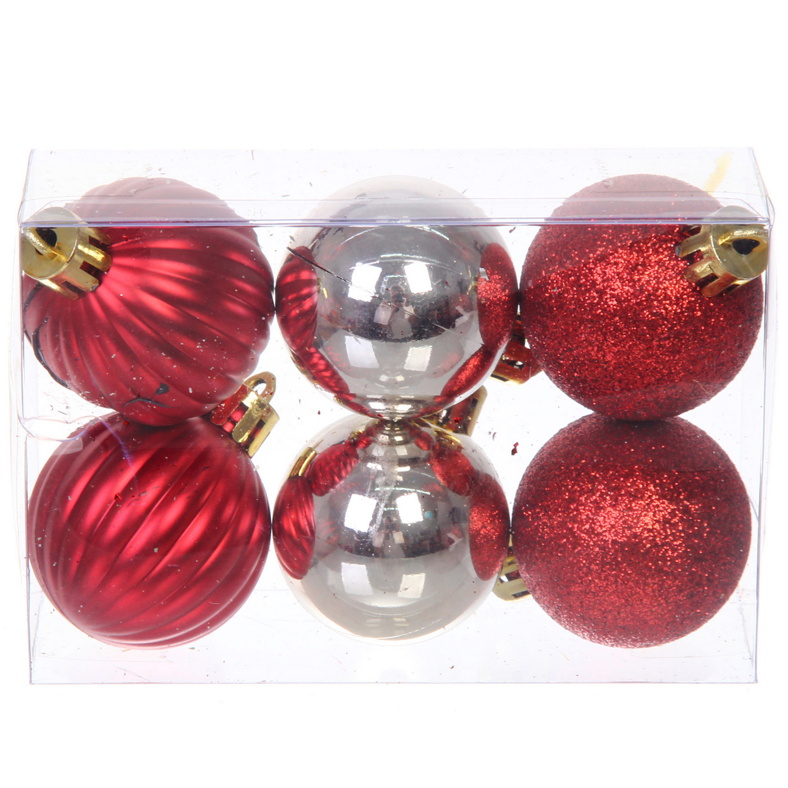 Набор ёлочных украшений "Сказочная зима" 45 предметов, Красный/Шампань