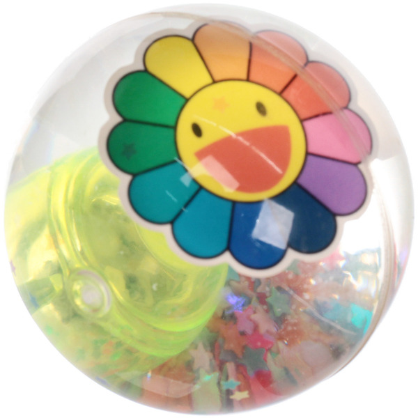 Мяч 6,5 см "Радужный цветочек" (попрыгун с водой и подсветкой) СТИКЕР НА ВЛОЖЕНИЕ