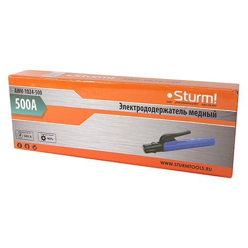 Электрододержатель 500А медь STURM AWH-1024-500 синий