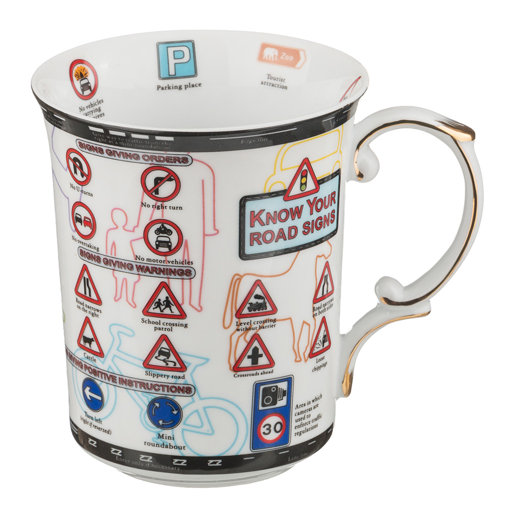 КРУЖКА LEFARD, ДОРОЖНЫЕ ЗНАКИ, 500 МЛ, КОР=24ШТ.