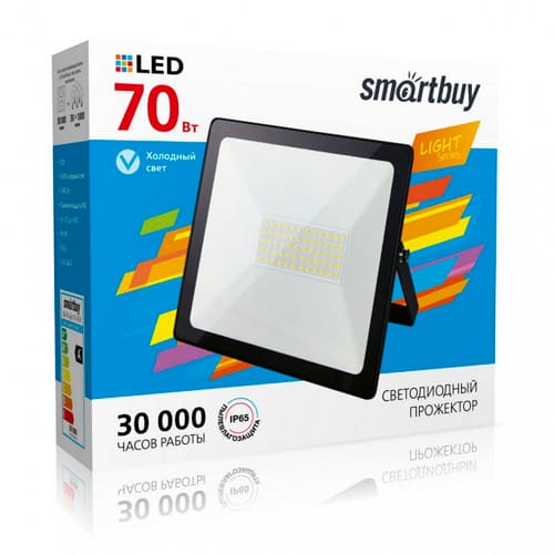 яяяПрожектор светодиодный, LED, FL SMD LIGHT Smartbuy-70W/6500K/IP65, SBL-FLLight-70-65K, 1/30