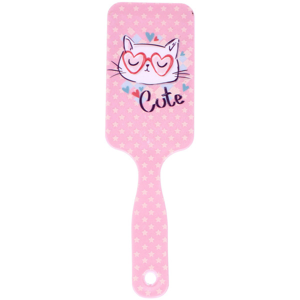 Расческа массажная детская "КОТИКИ", микс 4 дизайна, 16*8см (пакет с подвесом)