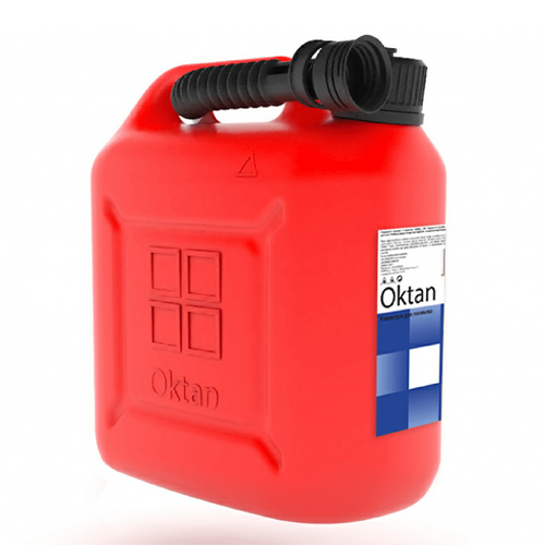 Канистра пластм 10л для ГСМ  Oktan red (красный)  с заливн.устр.(1/5)