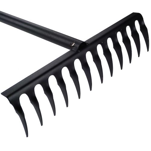 Грабли витые 12-ти зубые на металлическом черенке с прорезиненной ручкой SPETSTEXNIK, 1/5