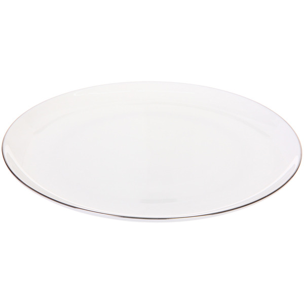 Тарелка фарфоровая "White magic Silver" 26см