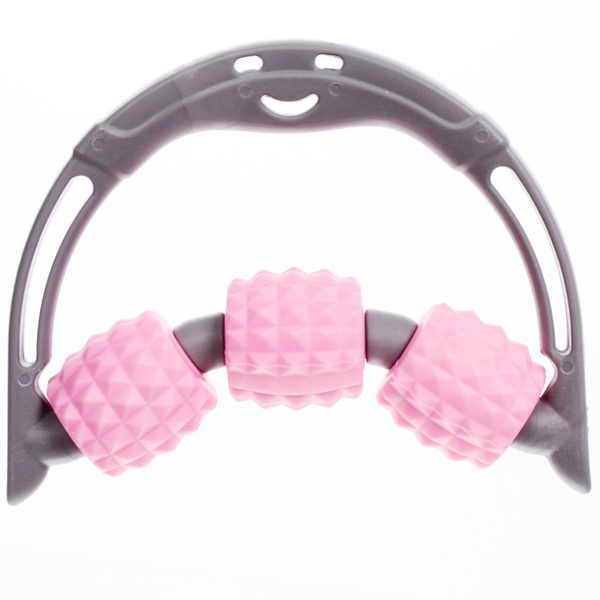 Массажер роликовый для тела "Universal" 3 ролика, 15*13*3,5 см, розовый