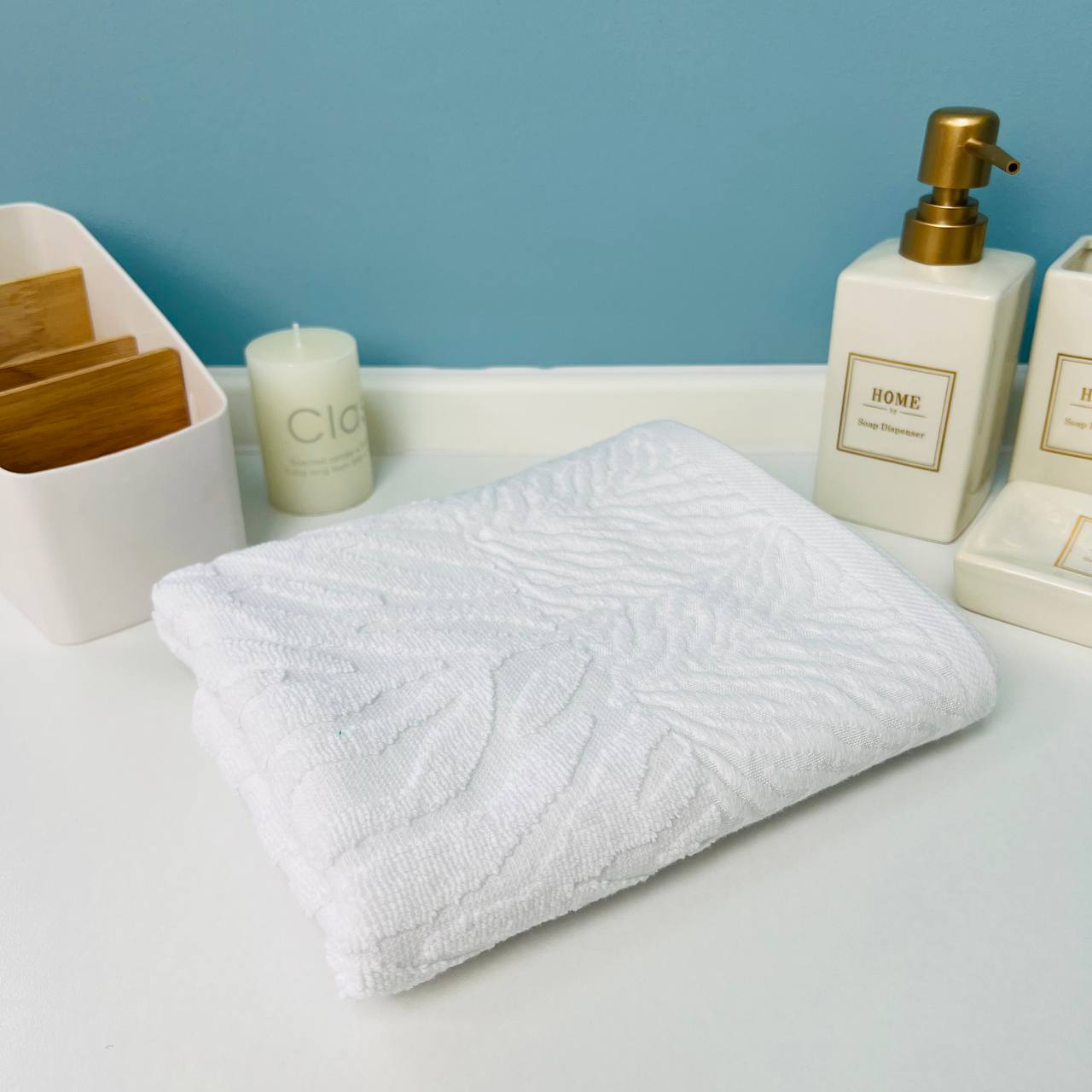 Полотенце махровое 50*90см "Florence" цвет белая гортензия 01-001, плотность 450 гр/м2