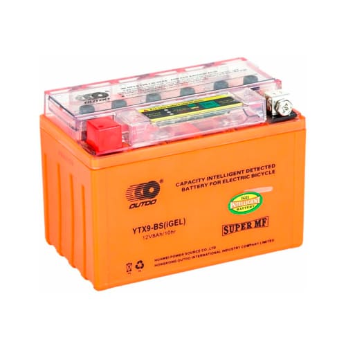 Аккумулятор OUTDO UTX9-BS iGEL, 12В, 9А/ч, прямая полярность