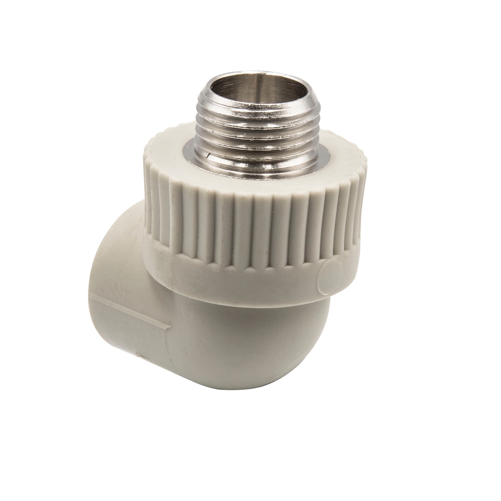 Уголок комб. нар 20х1/2'' EVER® plast  СЕРЫЙ (Россия)