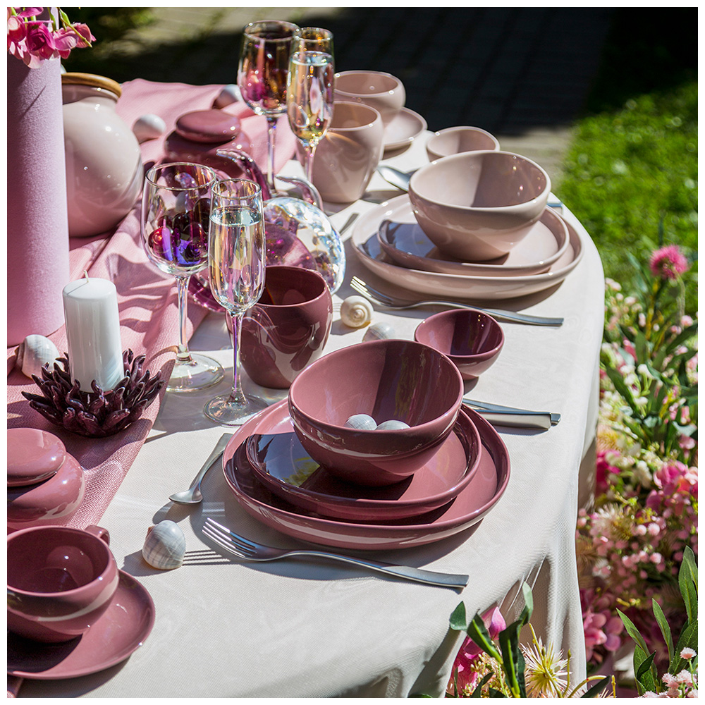 БАНКА С ДЕРЕВЯННОЙ КРЫШКОЙ BRONCO "FUSION" 16,5*14,5*15 СМ БРУСНИЧНАЯ 1250МЛ (КОР=24ШТ.)