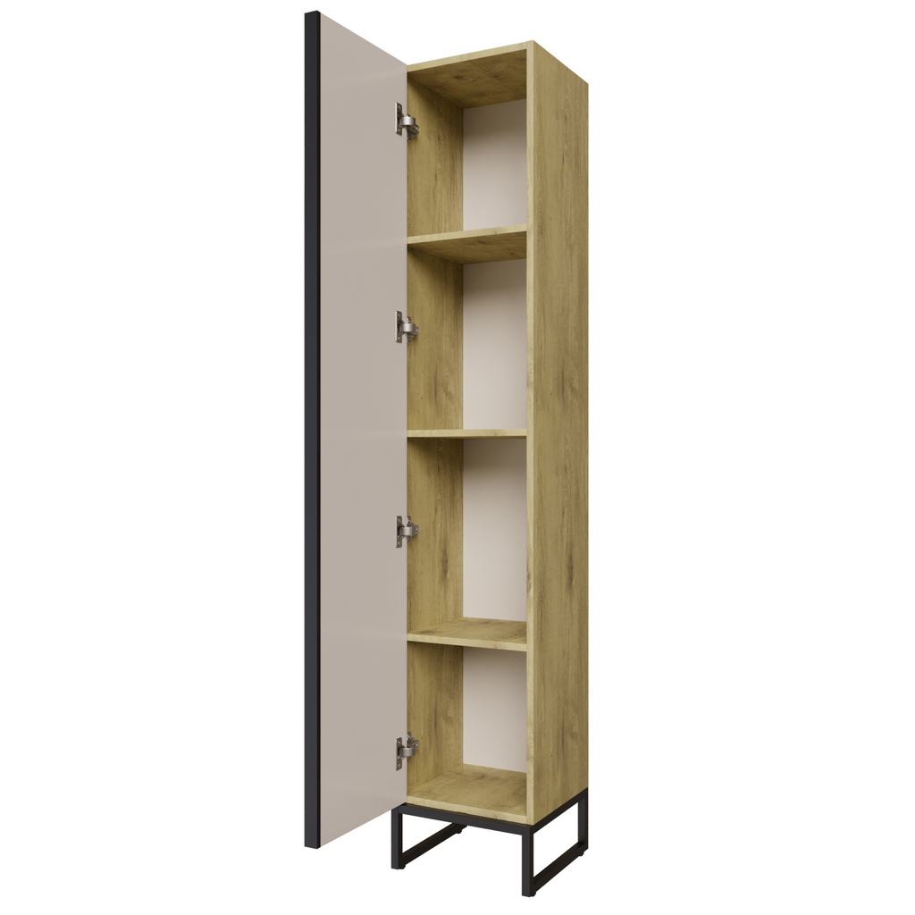 Пенал "Окленд" Дуб Мелфорд левый (350*1858*319) ЛОФТ (ПВХ)