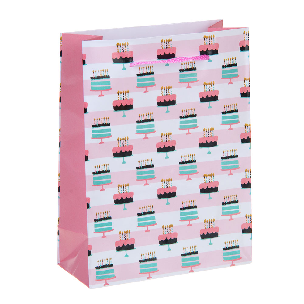 Пакет подарочный бумажный, 16x12x5.5 см, 128 гр, 2 дизайна