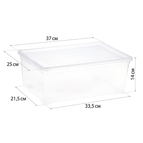 Ящик прозрачный 10 л IDEA М 2352, 370 х 250 х 140 мм 
