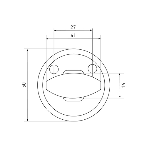 Завертка для финских дверей "0350WC" круг, хром