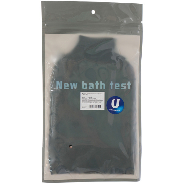 Мочалка - варежка скрaбирующая  "Premium - DEPALMA", цвет белый / фиолетовый, 22.5*14.5см  (ZIPпакет)