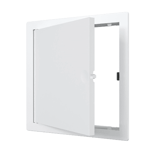 Люк ревизионный LN фланец 100х100 нажимной 120х120 пластик EVECS