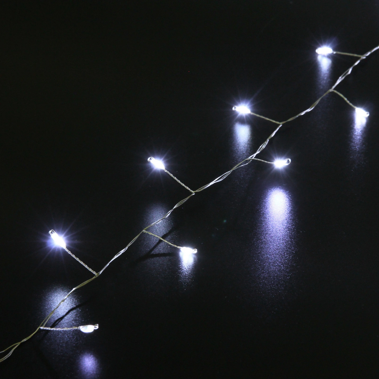 Гирлянда для дома НИТЬ "Мишура" 20 м 500 ламп LED, серебр.провод, "МЕРЦАНИЕ", IP-20, 220v, Белый