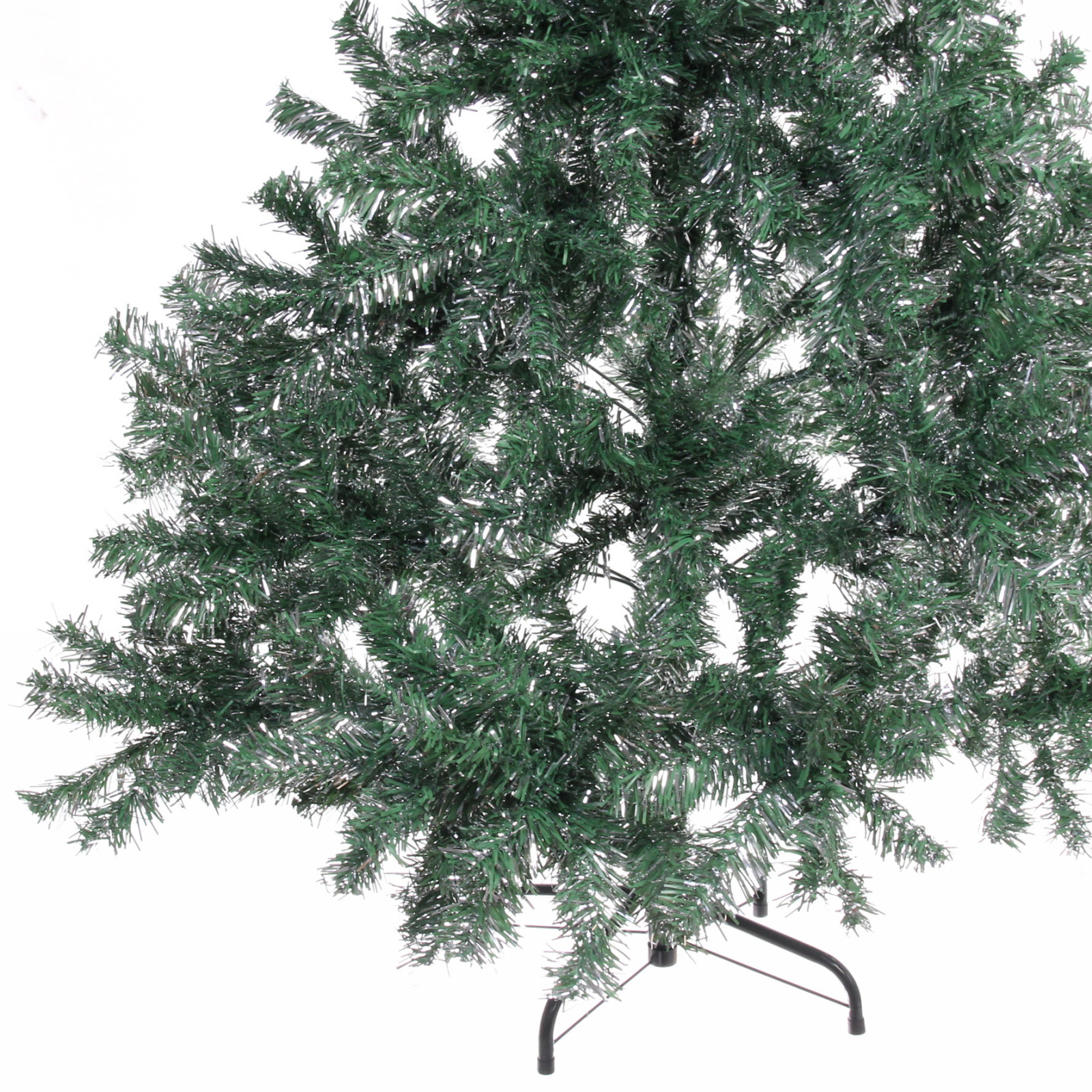 Ёлка "Серебряная дымка" 210 см, ПВХ зеленый с серебром (900 веток) 