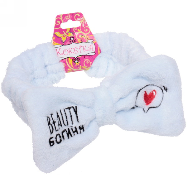 Повязка на голову "Кокетка - Beauty Богиня", сердце в шарике, микс 4 цвета, 6,5*16см