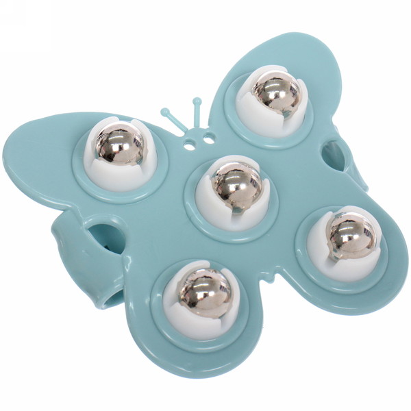 Массажер для тела "Butterfly" 5 роликов, 11*9,5 см, голубой