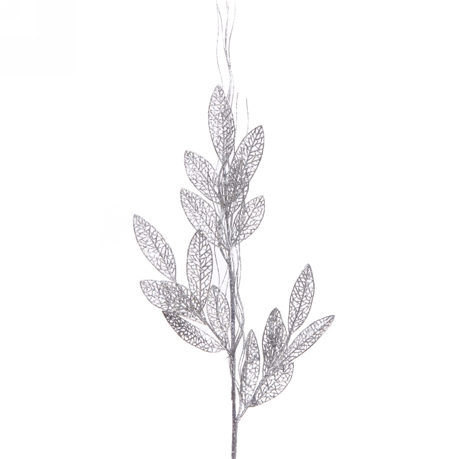 Ветка декоративная "Лесная сказка" 75 см, Серебро